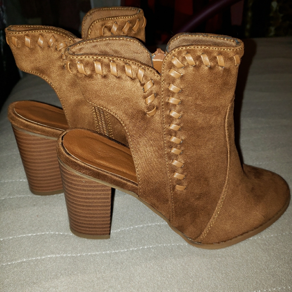 Brown Suede Ankke Boots Size 7